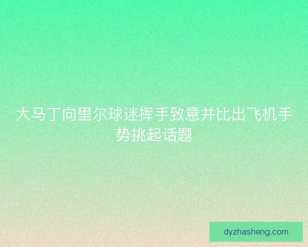 大马丁向里尔球迷挥手致意并比出飞机手势挑起话题 大马丁向里尔球迷挥手致意并比出飞机手势挑起话题